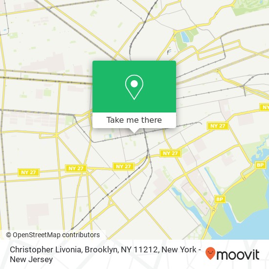 Mapa de Christopher Livonia, Brooklyn, NY 11212