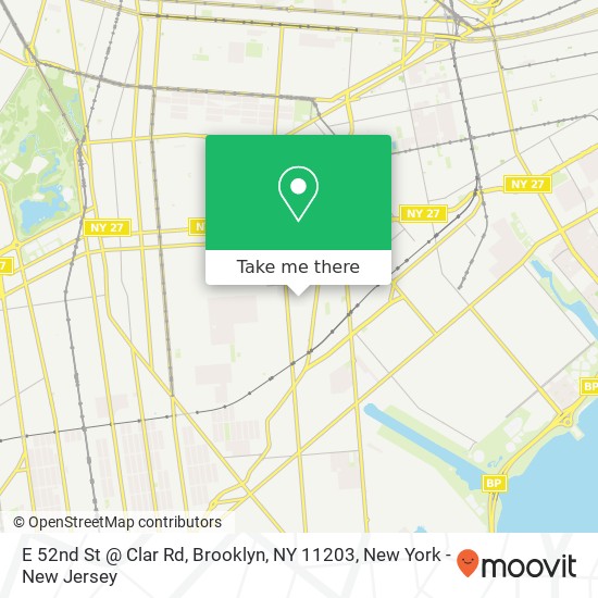 E 52nd St @ Clar Rd, Brooklyn, NY 11203 map