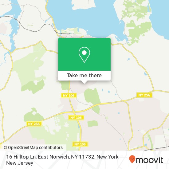 Mapa de 16 Hilltop Ln, East Norwich, NY 11732