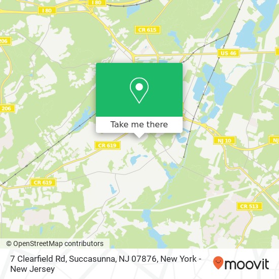 Mapa de 7 Clearfield Rd, Succasunna, NJ 07876