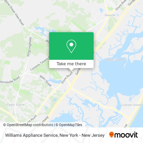 Mapa de Williams Appliance Service