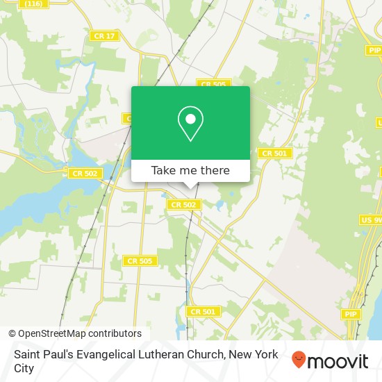 Saint Paul's Evangelical Lutheran Church map