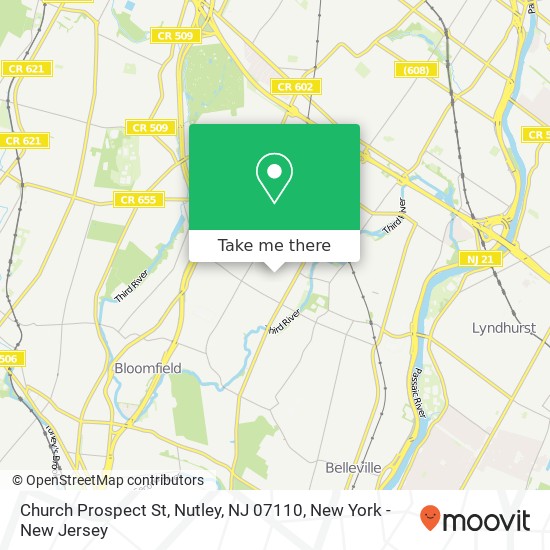 Church Prospect St, Nutley, NJ 07110 map