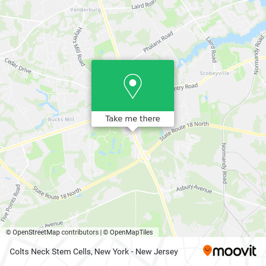 Mapa de Colts Neck Stem Cells