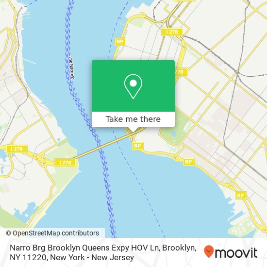 Mapa de Narro Brg Brooklyn Queens Expy HOV Ln, Brooklyn, NY 11220