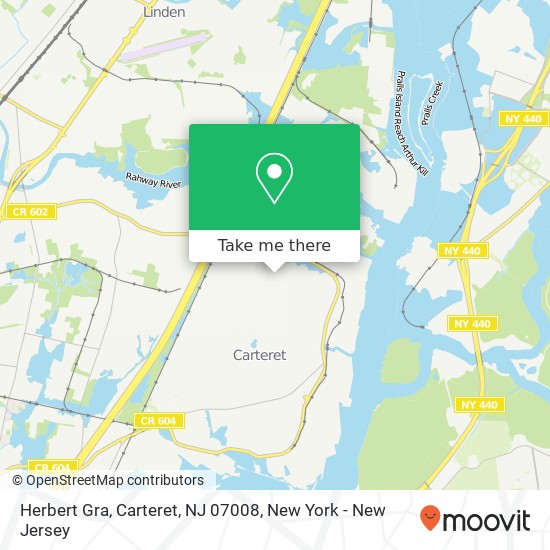 Mapa de Herbert Gra, Carteret, NJ 07008
