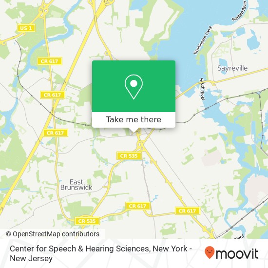 Mapa de Center for Speech & Hearing Sciences