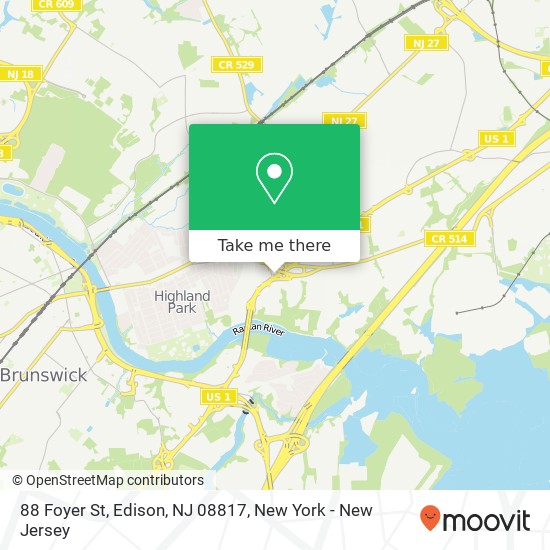 88 Foyer St, Edison, NJ 08817 map