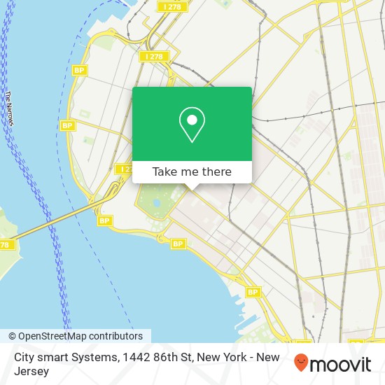 Mapa de City smart Systems, 1442 86th St