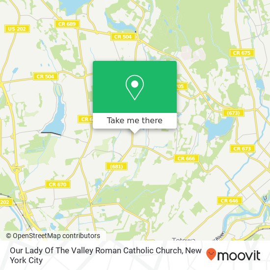 Our Lady Of The Valley Roman Catholic Church map