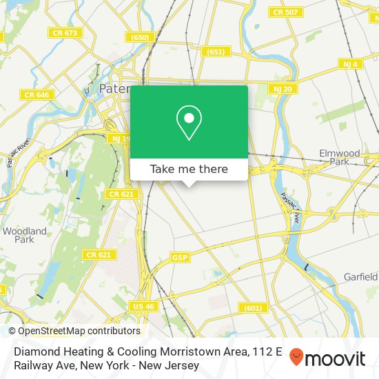 Mapa de Diamond Heating & Cooling Morristown Area, 112 E Railway Ave