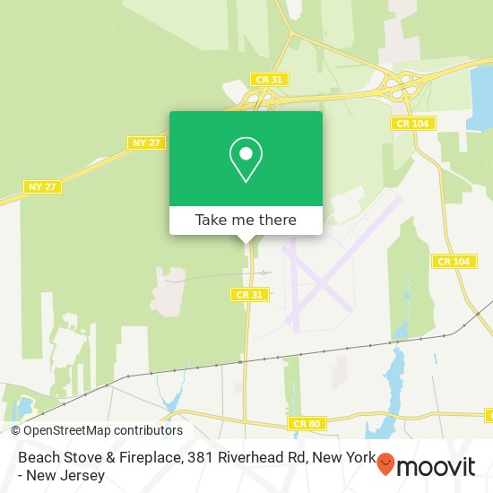 Mapa de Beach Stove & Fireplace, 381 Riverhead Rd