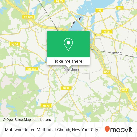 Matawan United Methodist Church map