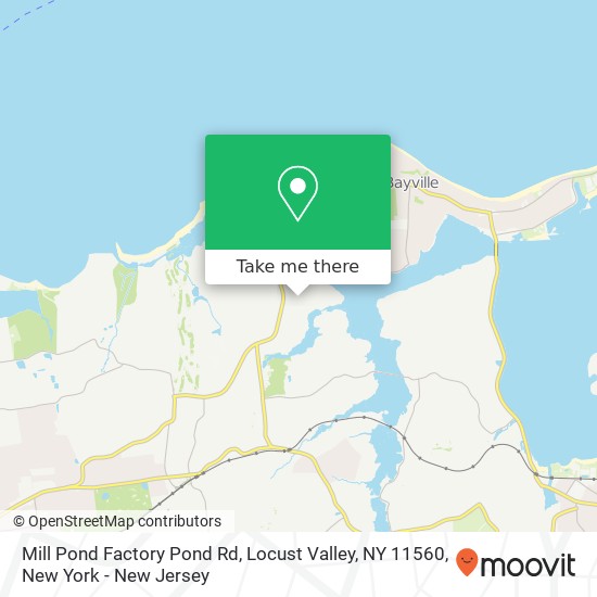Mapa de Mill Pond Factory Pond Rd, Locust Valley, NY 11560