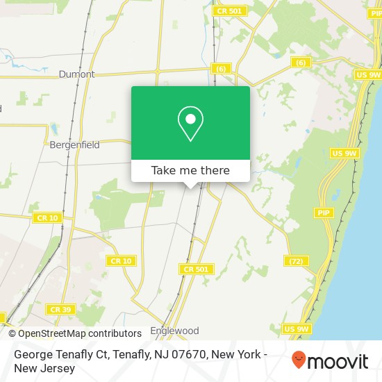 Mapa de George Tenafly Ct, Tenafly, NJ 07670