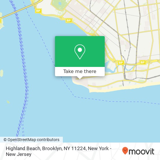 Mapa de Highland Beach, Brooklyn, NY 11224