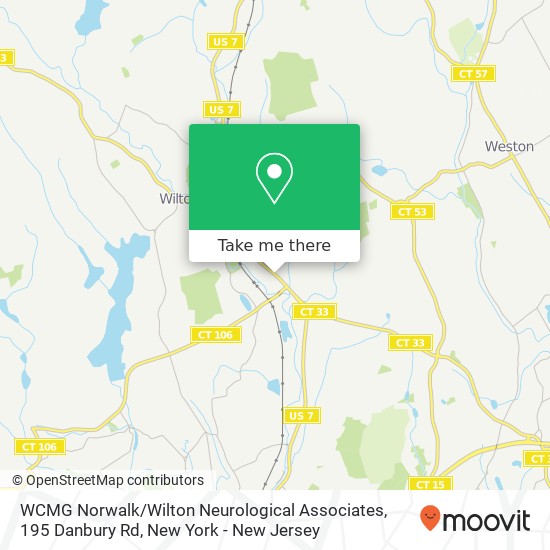 WCMG Norwalk / Wilton Neurological Associates, 195 Danbury Rd map