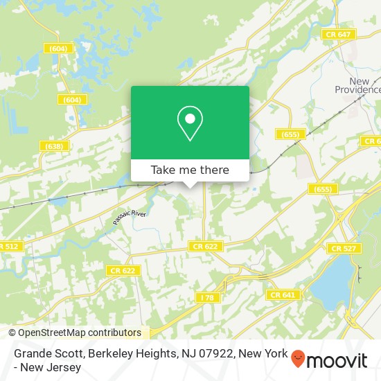 Mapa de Grande Scott, Berkeley Heights, NJ 07922