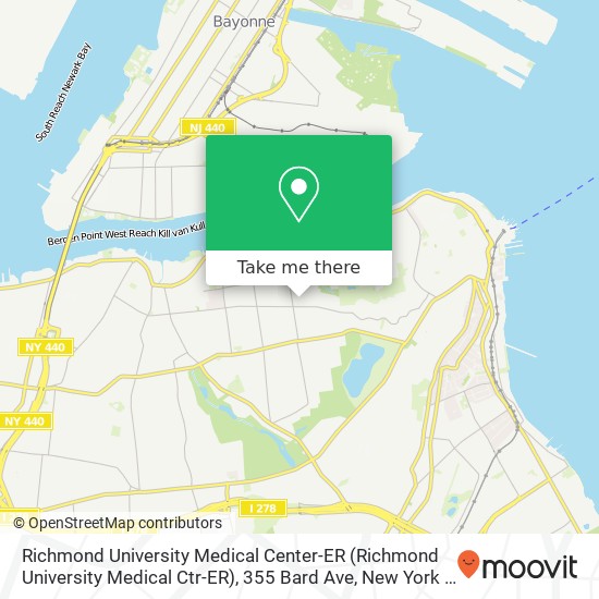 Richmond University Medical Center-ER (Richmond University Medical Ctr-ER), 355 Bard Ave map