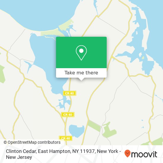 Mapa de Clinton Cedar, East Hampton, NY 11937