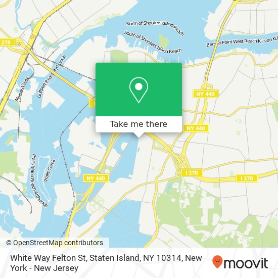Mapa de White Way Felton St, Staten Island, NY 10314
