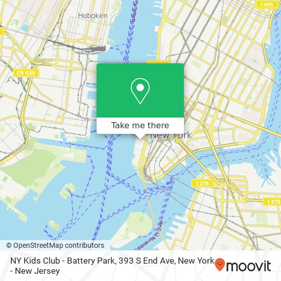 NY Kids Club - Battery Park, 393 S End Ave map