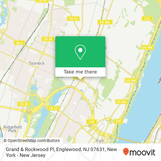 Mapa de Grand & Rockwood Pl, Englewood, NJ 07631