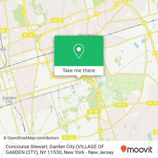 Mapa de Concourse Stewart, Garden City (VILLAGE OF GARDEN CITY), NY 11530