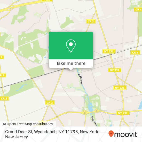 Mapa de Grand Deer St, Wyandanch, NY 11798