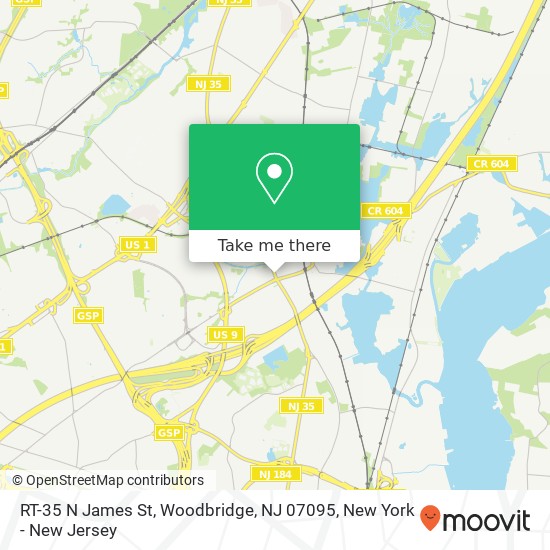 Mapa de RT-35 N James St, Woodbridge, NJ 07095