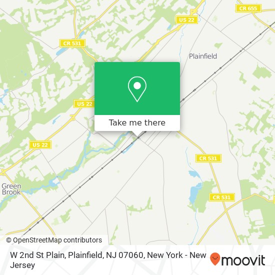 Mapa de W 2nd St Plain, Plainfield, NJ 07060