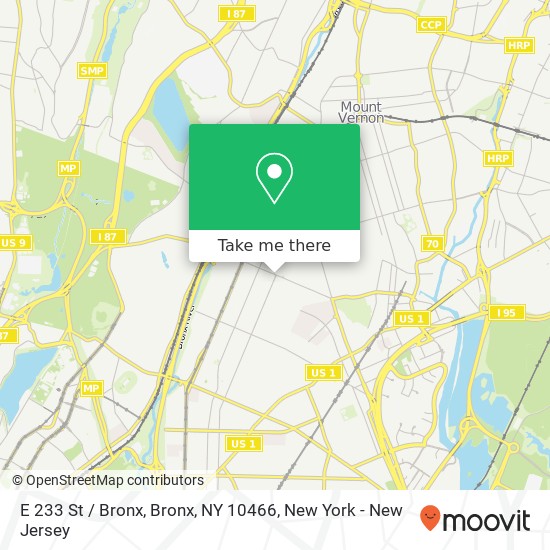 Mapa de E 233 St / Bronx, Bronx, NY 10466