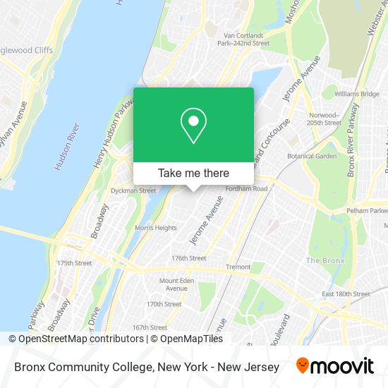 Mapa de Bronx Community College