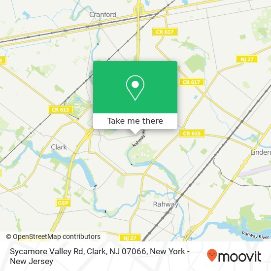 Sycamore Valley Rd, Clark, NJ 07066 map