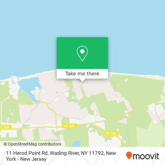 Mapa de 11 Herod Point Rd, Wading River, NY 11792