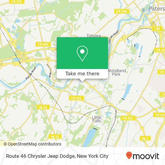 Route 46 Chrysler Jeep Dodge map