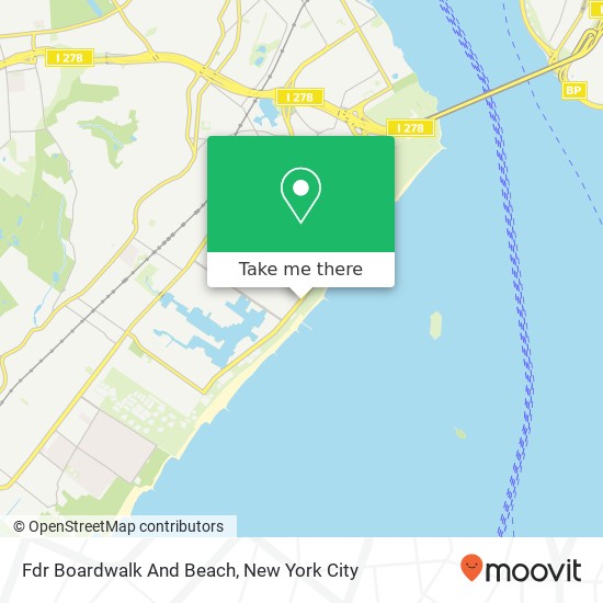 Fdr Boardwalk And Beach map