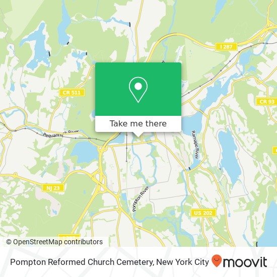 Pompton Reformed Church Cemetery map