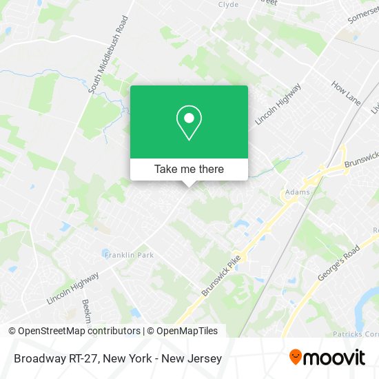 Broadway RT-27 map