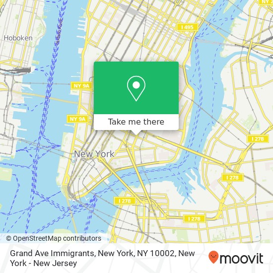 Grand Ave Immigrants, New York, NY 10002 map