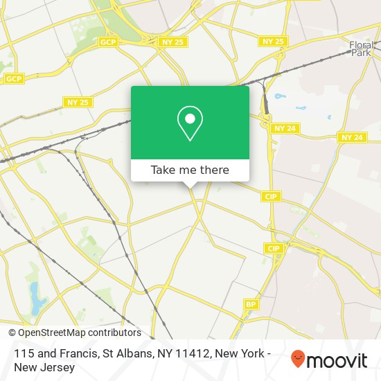Mapa de 115 and Francis, St Albans, NY 11412
