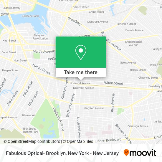 Fabulous Optical- Brooklyn map