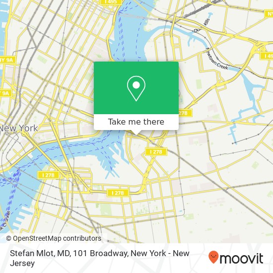 Stefan Mlot, MD, 101 Broadway map