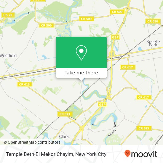 Mapa de Temple Beth-El Mekor Chayim