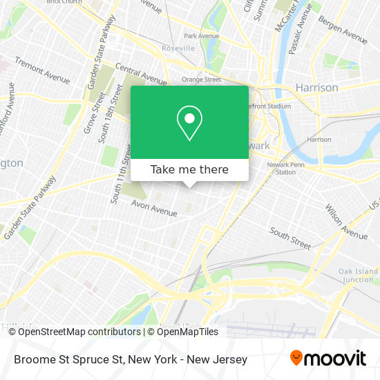 Broome St Spruce St map