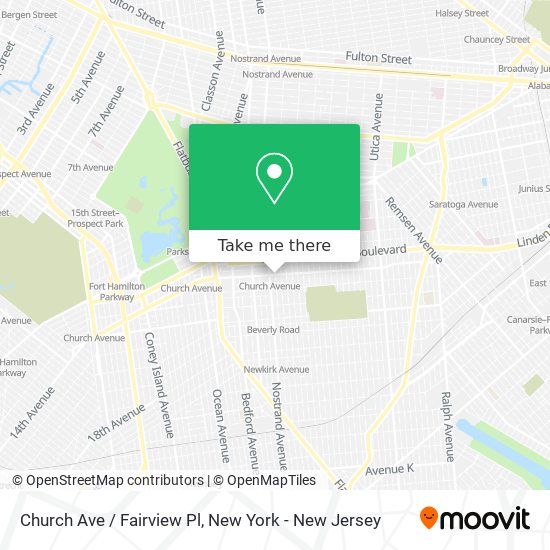 Church Ave / Fairview Pl map