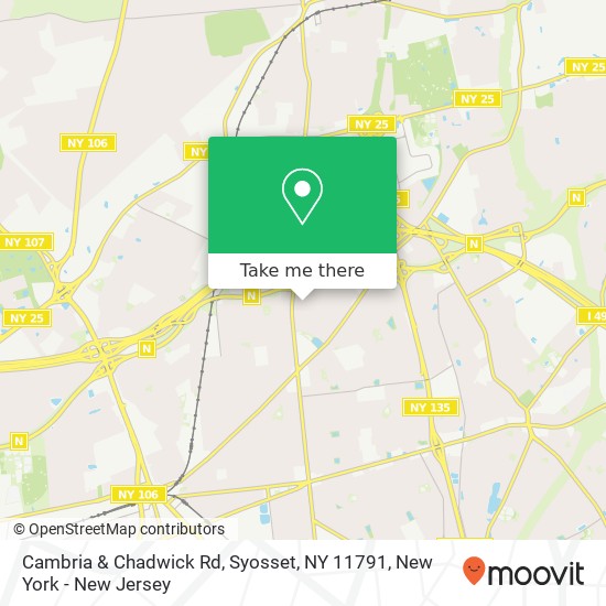 Cambria & Chadwick Rd, Syosset, NY 11791 map