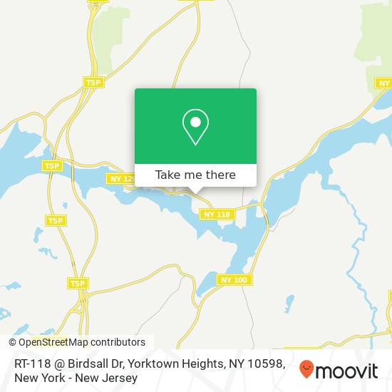 Mapa de RT-118 @ Birdsall Dr, Yorktown Heights, NY 10598
