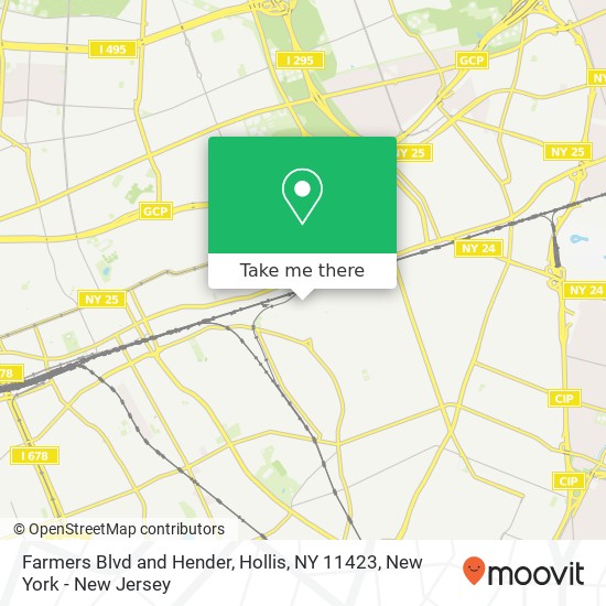 Farmers Blvd and Hender, Hollis, NY 11423 map