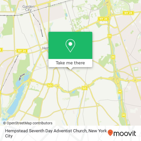 Hempstead Seventh Day Adventist Church map